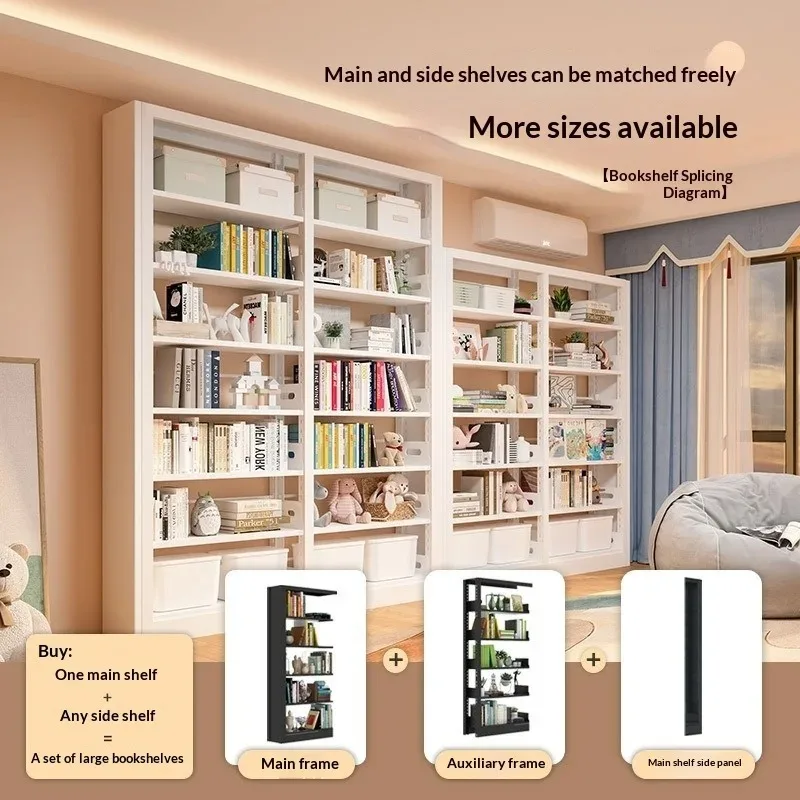 Metal Bookcase Floor Standing Bookshelf Storage Shelf Industrial Minimalist Living Room Library Cabinet Vasagle Iron Librero