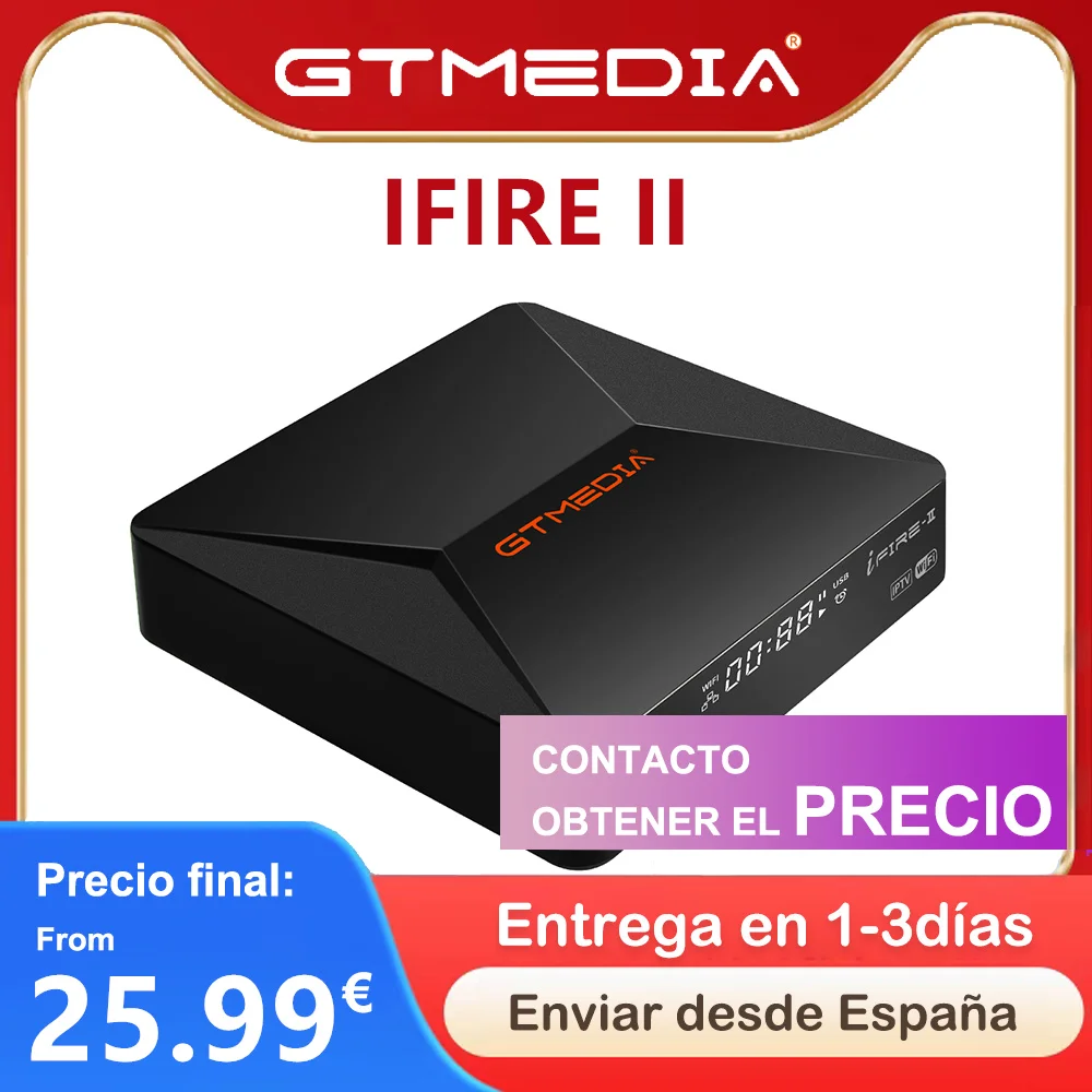 [50] NEW GTMedia Ifire2 TV Box Digital Set Top Box TV Decoder HD 1080P HEVC 10bit 2.4G Wireless Remote Control IFIRE 2 IP TV Box