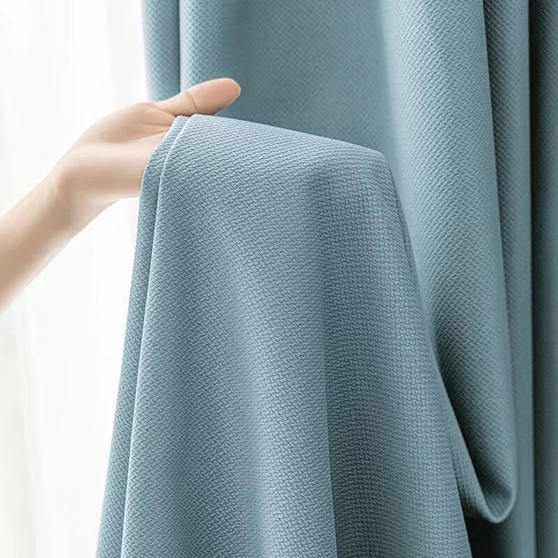 Luxury Living Room Window Curtains 75-90% Blackout Solid Color  Room Darkening Curtain Drapes For Bedroom Custom Made