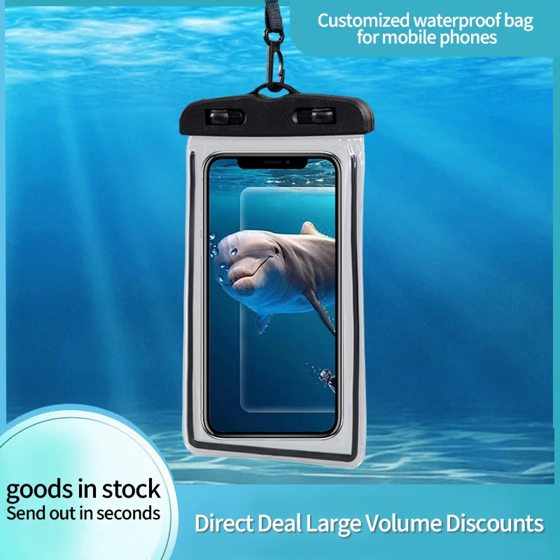 Floating Airbag Waterproof Swim Bag Phone Case Underwater Mobile Phone Cover For IPhone Pro Max Samsung S23 S22 Xiaomi Huawei