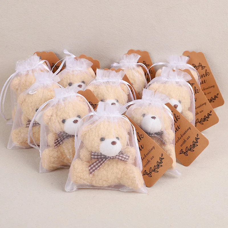 3/6/10/12/18/20er-Set Bären-Geschenkset mit Organzabeutel und Karte für Vollmondfeier, Hochzeitsdekoration, Geburtstagsfeier, Gastgeschenk – Detail 8