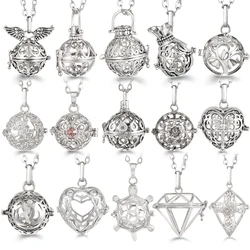 Russia Tradition Chime Exquisite Angel Wings Caller Necklace Essential Oil Diffuser Pregnant Woman Aromatherapy Pendant Jewelry