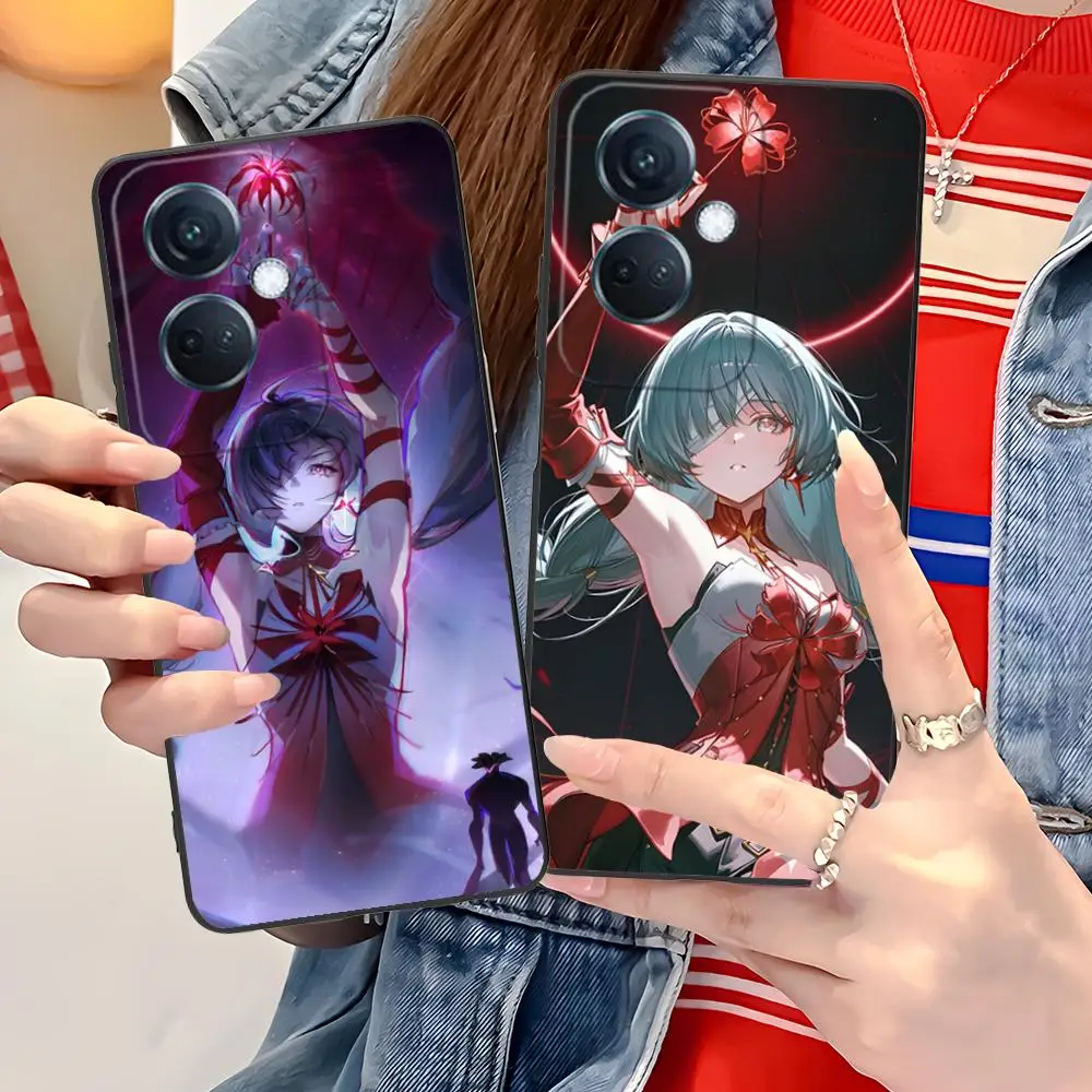 حافظة هاتف Wuthering Waves Phrolova لهاتف OPPO Reno 14 13 12 11 10 9 8 7 6 5 F T Pro 5G غطاء طباعة ملون للهواتف المحمولة الفاخرة