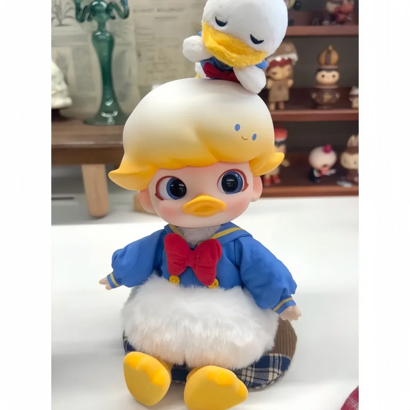 Pop Mart Dimoo Donald Duck 1/8 Bjd Series Anime Action Figure Guess Bag Ornament Figurines Home Decor Desktop Dolls Model Girls