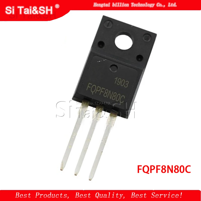 10PCS Field effect transistor FQPF8N80C P8NK80ZFP 08N80C3 TO-220F