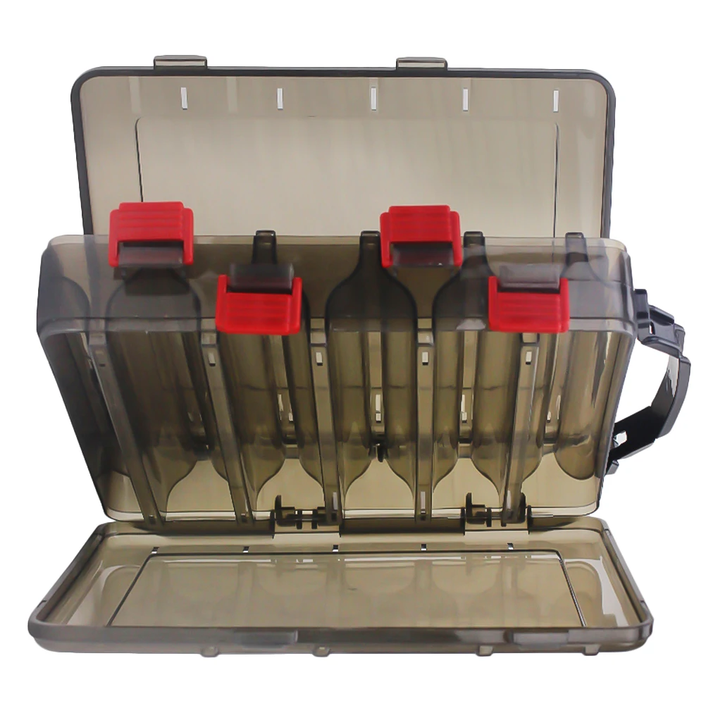 

Fishing PVC Durable Portable Bait Storage Container Double Layers Large Capacity Waterproof Case Accessories Lure