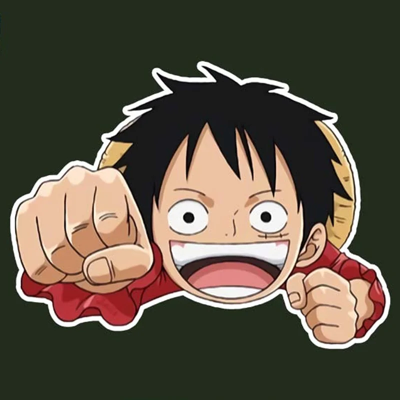 Cute Stickers  One Piece Car Sticker Luffy Zorro Nami Anime Stickers Waterproof Laptop Window Trunk Sticker