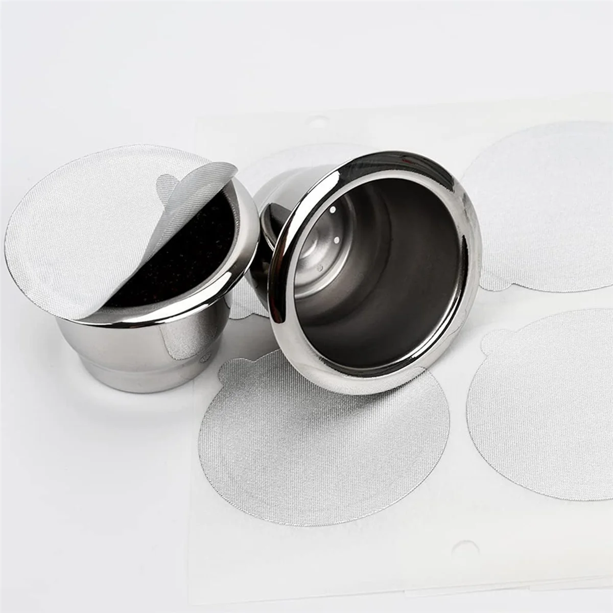 400Pcs Adhesive Aluminum Foil Lids Seals Stickers for Filling Disposable Empty Coffee Pod Reusable Cover 37mm