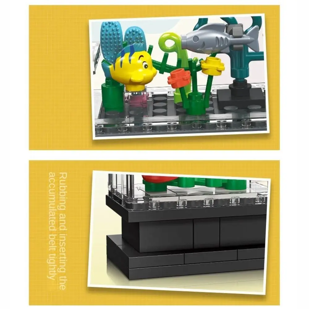 Nieuwe Plastic Bouwstenen Korrel Aquarium Monteren Speelgoed DIY Schildpad Desktop Ornament Kids Gift