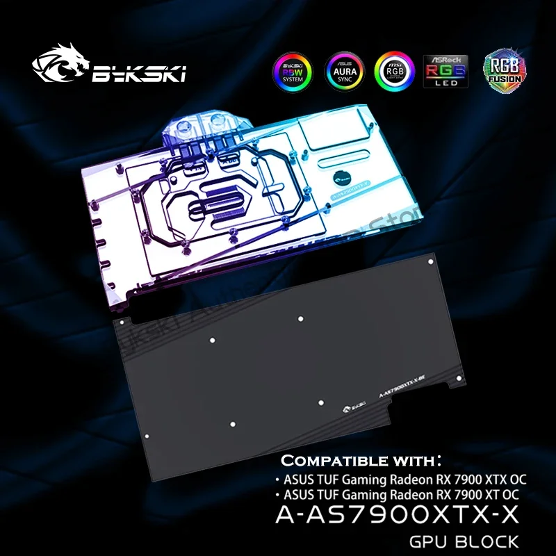 Bykski A-SP7900XTX-X,VGA Water Block For Sapphire Radeon RX7900 XTX Nitro+ Graphics Card Cooler ,GPU Radiator 5V RGB SYNC