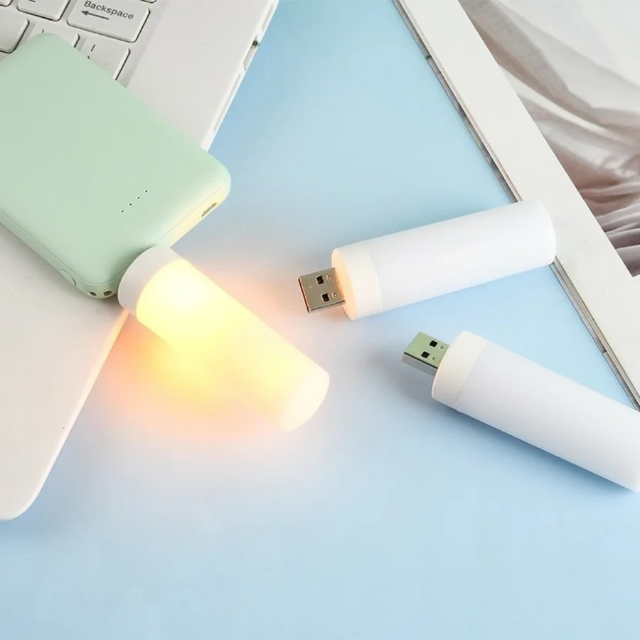 Usb plug lâmpada pequena luz da noite led computador de carregamento energia móvel mini livro lâmpadas led proteção para os olhos luz leitura