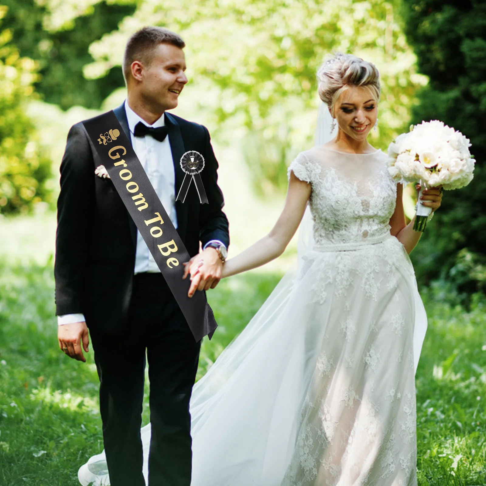 

2 set Groom To Be Sashes Set Engagement Party Accessories Future Groom Etiquette Belt Satin Sash For Bachelorette Wedding Event