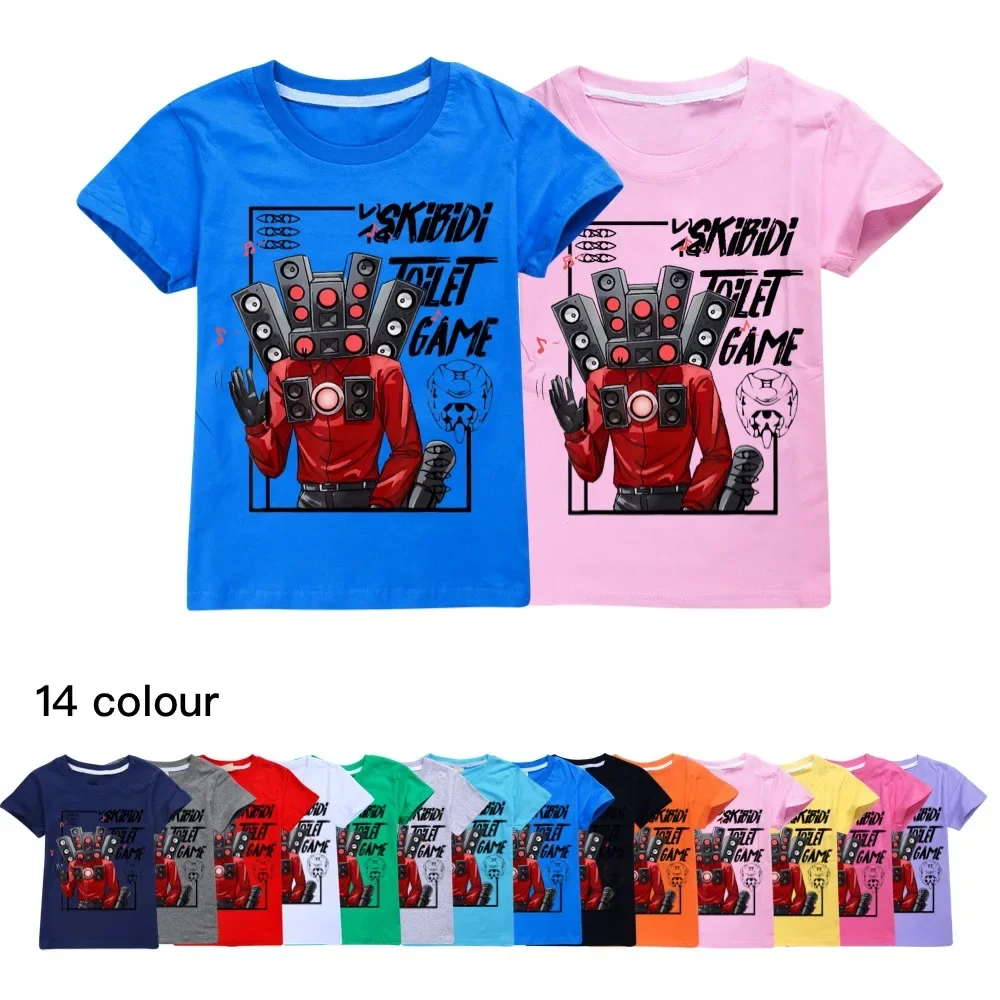 

Kids T-shirts Girls Cartoon Speakerman Game SKIBIDI TOILET TopsT Shirt Kids Summer T-shirt Baby Boys Short Sleeve Sports2652