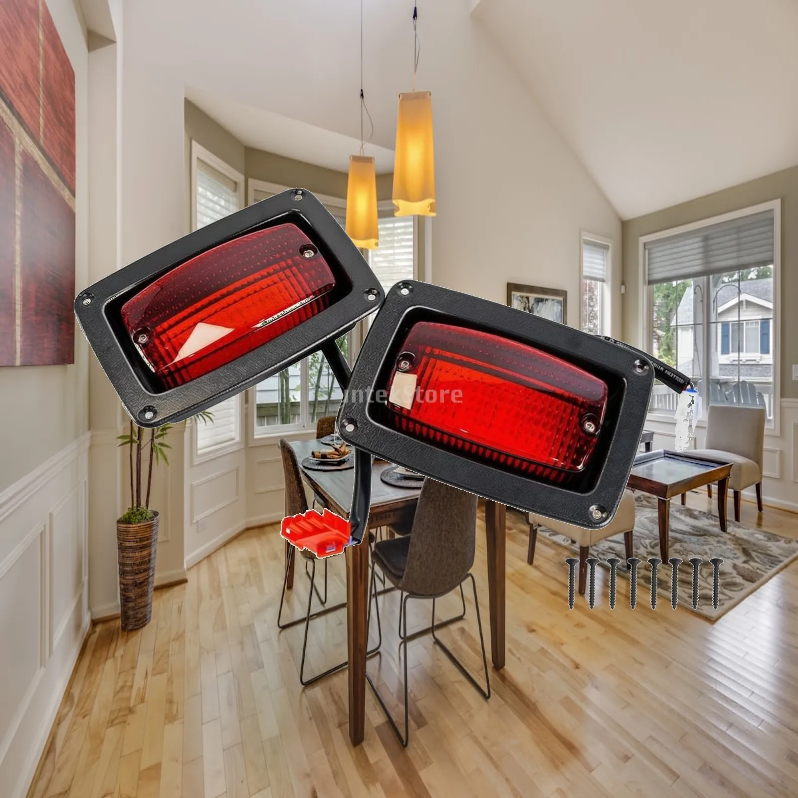 Golf Cart Tail Lights All-Season Golf Cart Rear Lights Tail Light Kit Bolt-on Taillight Kit Energy-Saving for Club Car Upgrade