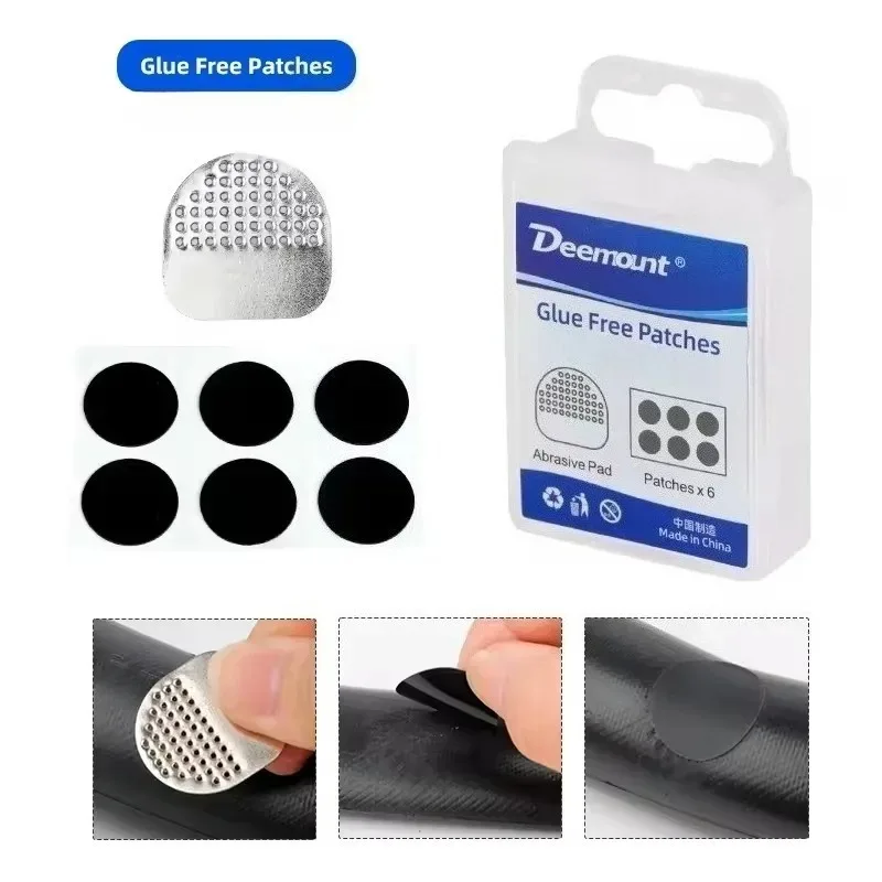 

1 Set Repair Patch Glueless Bike Inner Tire Bicycle Tire Patches Tyre Repair Tools Bike Tire Patch Kit Rubber Puncture Patch