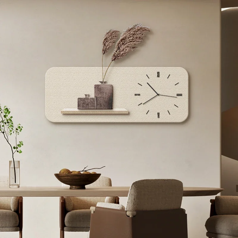 

Dining Room Clock Wall Hanging High-end Sandstone Fashion Wall Watch Nordic Entry Luxury Creative Living Room Clock Wall Clock
