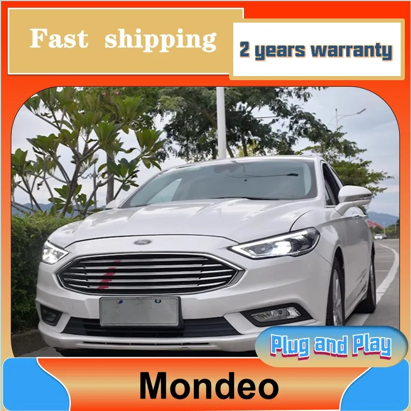 Car Styling for Ford Mondeo Head Light 2017-2020 Fusion Headlight Dynamic Turn Signal House Projector Lens