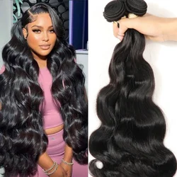 50g Brazilian Weaves 100% Human Hair Curly Bundles Human Hair Body Wave Natural Human Hair Extensions 8-30 Inch Double Weft