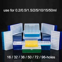 Plastic centrifuge tube box EP tube box 5/1.5/2/0.5/0.2ml centrifuge tube box 50/72/96/100 hole EP tube box centrifuge box
