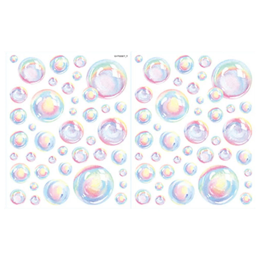 Bathroom Wallpaper Removable Stickers Decorative Bubble Peel Decals Cartoon Bubbles Baby PVC Tear Resistant Easy