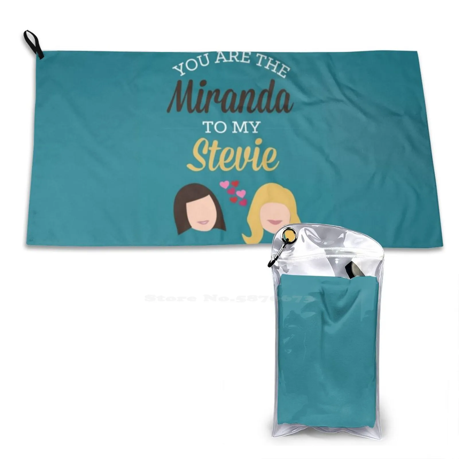 Miranda & Stevie Fashion Soft Bath Towel Quick Dry Graphic Design Graphic Arts Stevie Miranda Hart Miranda And Steve British Tv