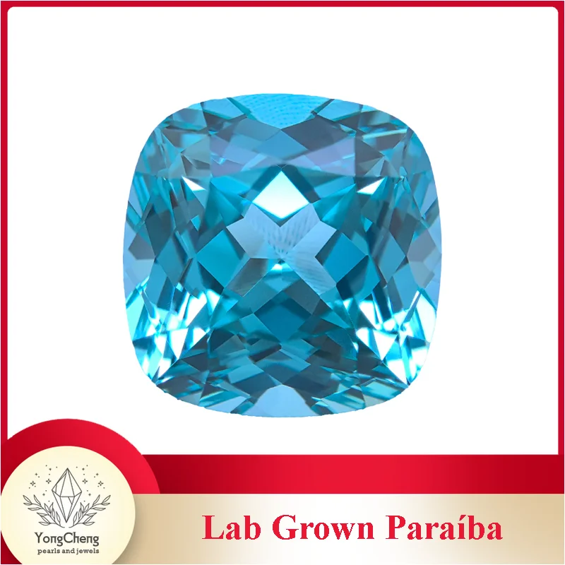 

Top Lab Grown Paraíba Square Cushion VVS1 for Gemstone Charms Beads Diy Jewelry Making Materials Selectable AGL Certificate