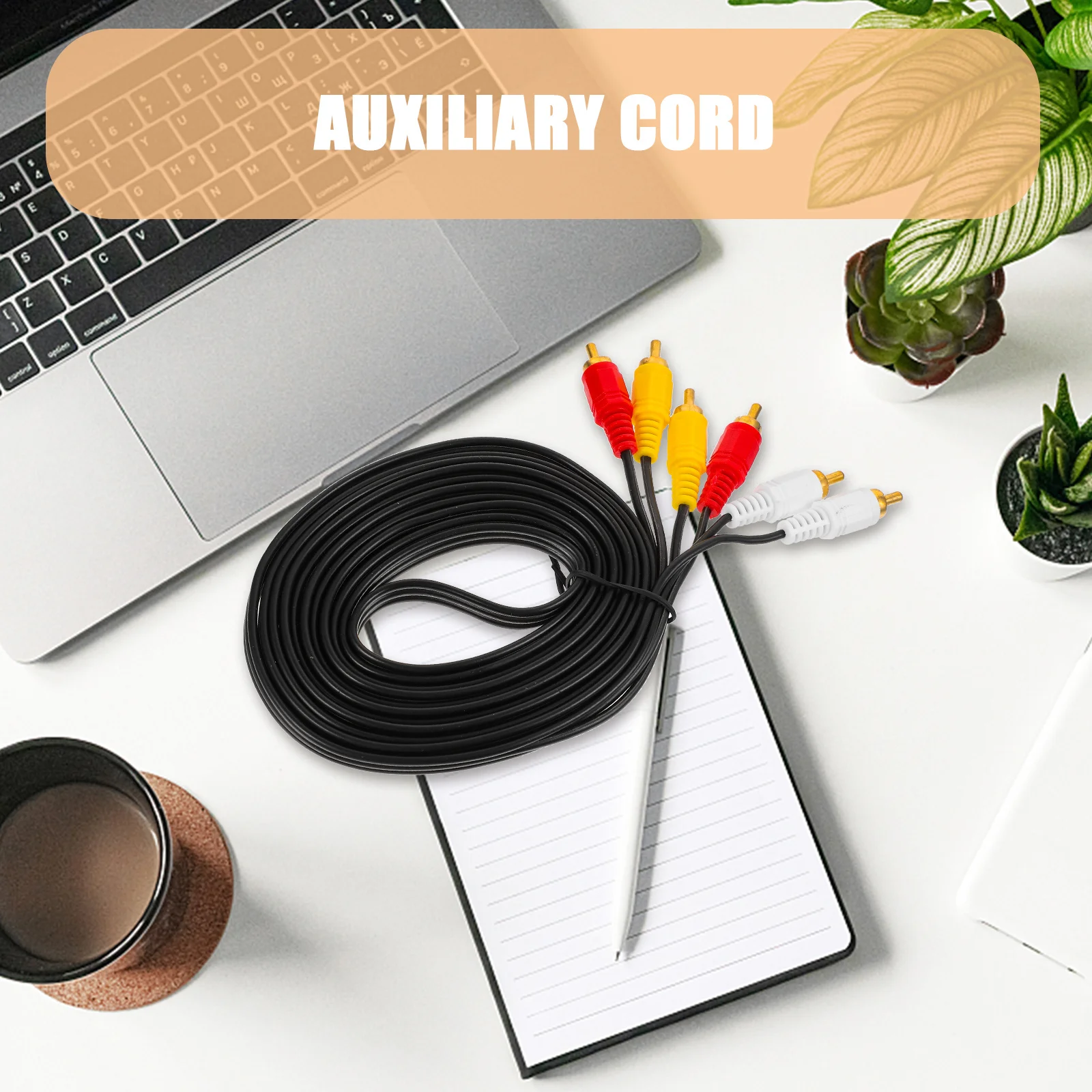 

Av Line 3m Rca to Rca Video Cord Durable PVC Copper Audio Cable for Dvd Set Top Box Auxiliary Cord Clear Signal Transmission