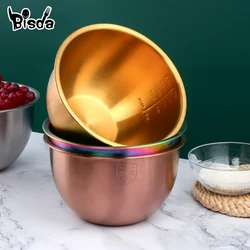 1/2Pcs Stainless Steel Whisk & Basin Bowl Buffet Salad Fruit Stirring Seasoning Containers Kitchen Cooking Bakeware Food Storage