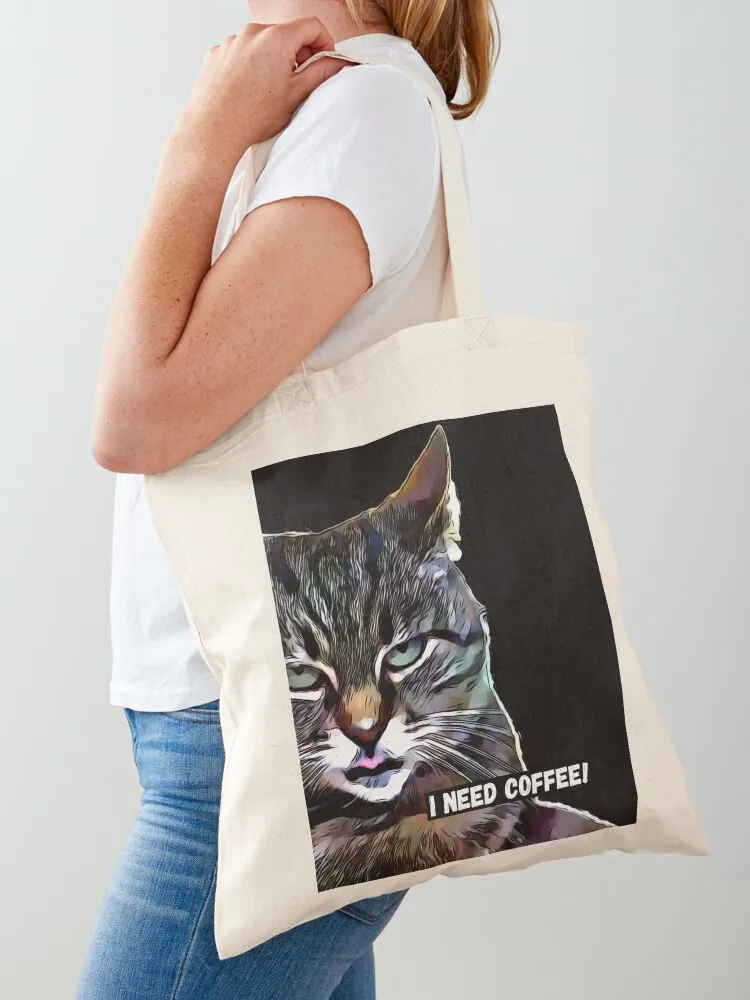 

I need coffee! - Cat Tote Bag great bag Big bag eco pack canvas bags