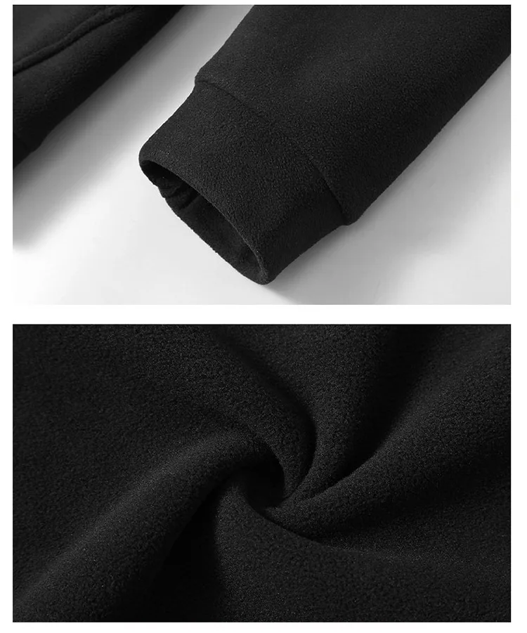 Polar Fleece Jacket Men Plus Size 11XL 12XL Solid Color Jackets Autumn Winter Warm Hooded Jacket Coat Male Outerwear Big Size