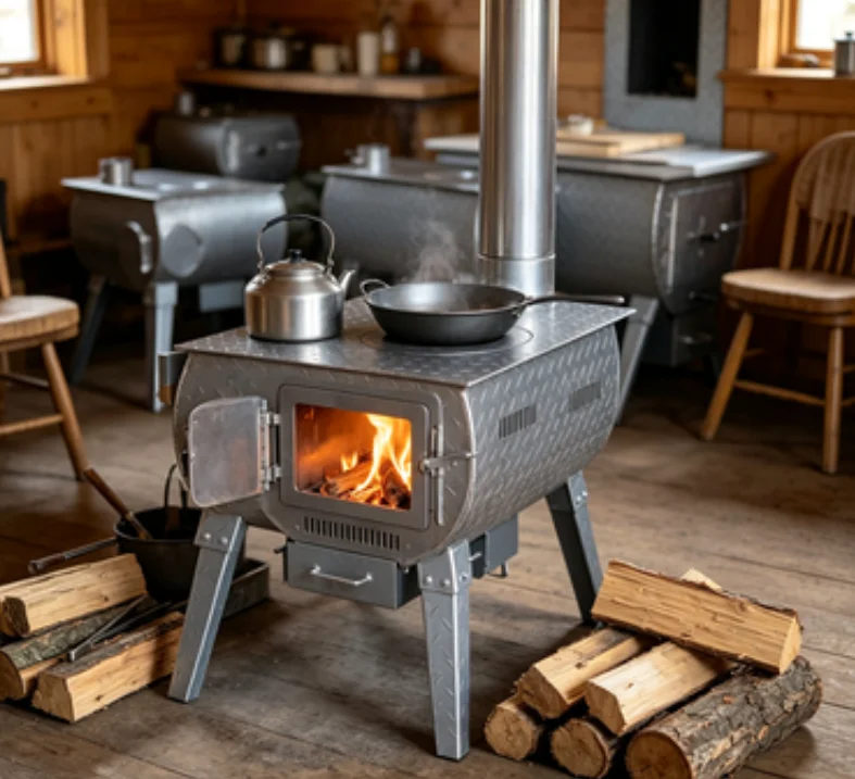 Thick Manganese Steel Smokeless Firewood Heating Stove Multifunctional Wood Stove For Rural Cooking Room Warming