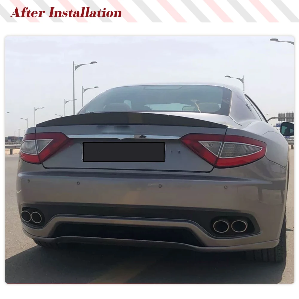 Car Racing Spoiler Fit For Maserati GT Gran Turismo Coupe 2008-2011 Carbon Fiber Rear Trunk Spoiler Wing Lip Rear Tail Lip