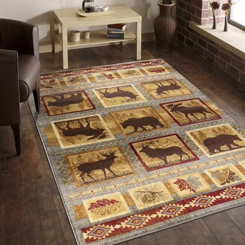 Multi Lodge Area Rug 2ft x 3ft voor woondecoratie