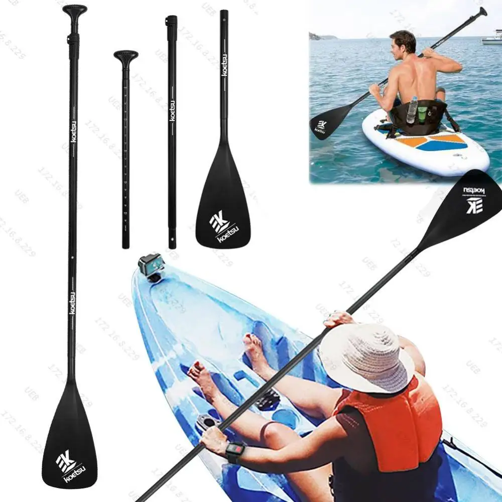 Aluminum Sup Paddle 3-Piece Two Way Paddle One Way Paddle Nylon Kayak Boat Paddle Surfpaddle Sap for Outdoor Water Sports