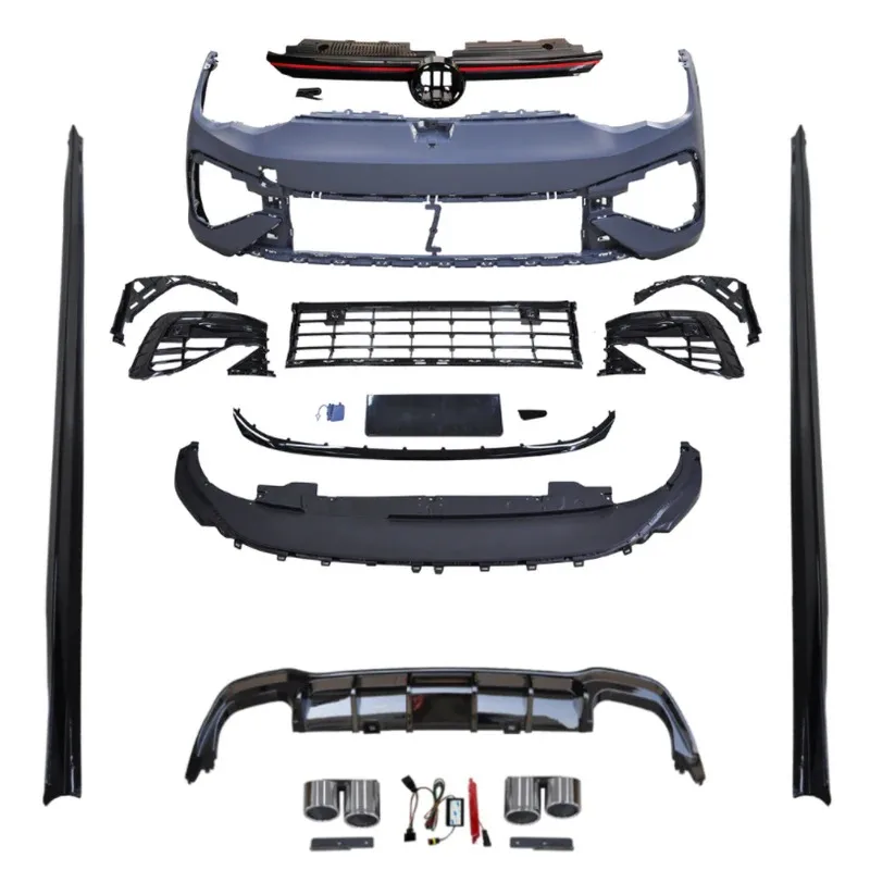 

8 Upgr to R 2020- Bumper Guard Car Grills Car Spare Parts Retrofit Body Front Bumper Assy