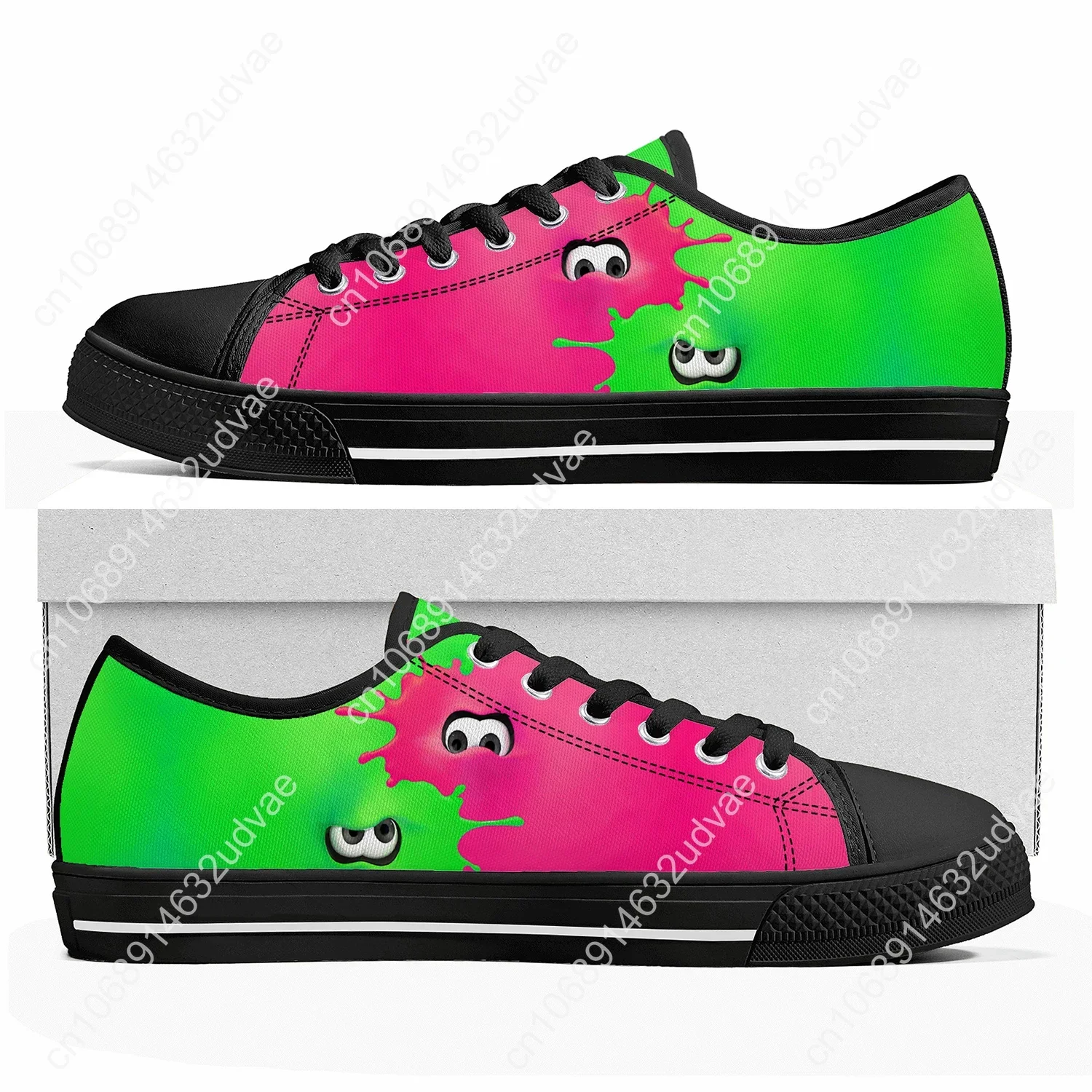 Splatoons Game Fan Low Top Sneakers Mens Womens Teenager High Quality Canvas Sneaker Casual Couple Shoes Custom Shoe