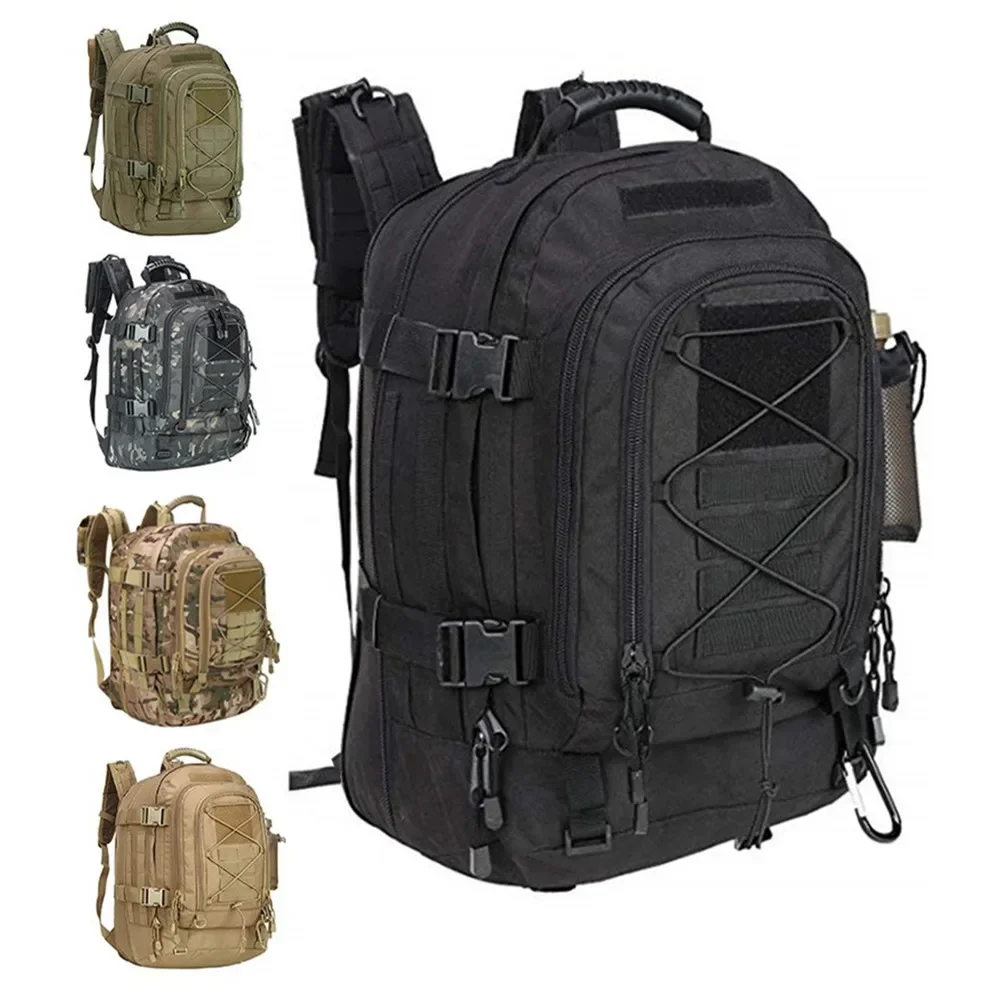 

60L　Tactical Backpack Army Molle Assault Rucksack Outdoor Travel Hiking Rucksacks Camping Hunting Mochila Hombre