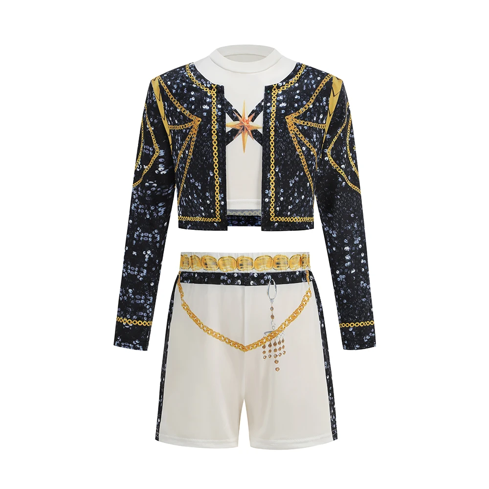 Meisjes Halloween Cosplay Popzangeres Modeshow Kleding Podiumoptreden 3-delig Verkleedkostuum Kinderen Show Party Kostuums