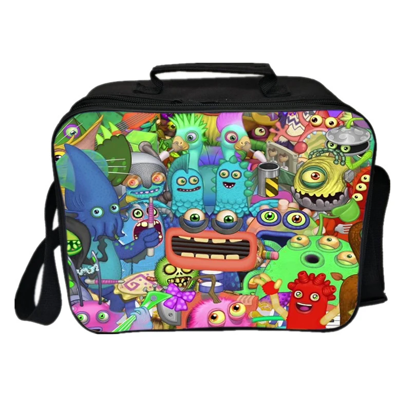 

My Singing Monsters Insulated Lunch Bag Insulation Bento Pack Aluminum Foil Meal Pack Student Bento Lunch Handbag Insulation