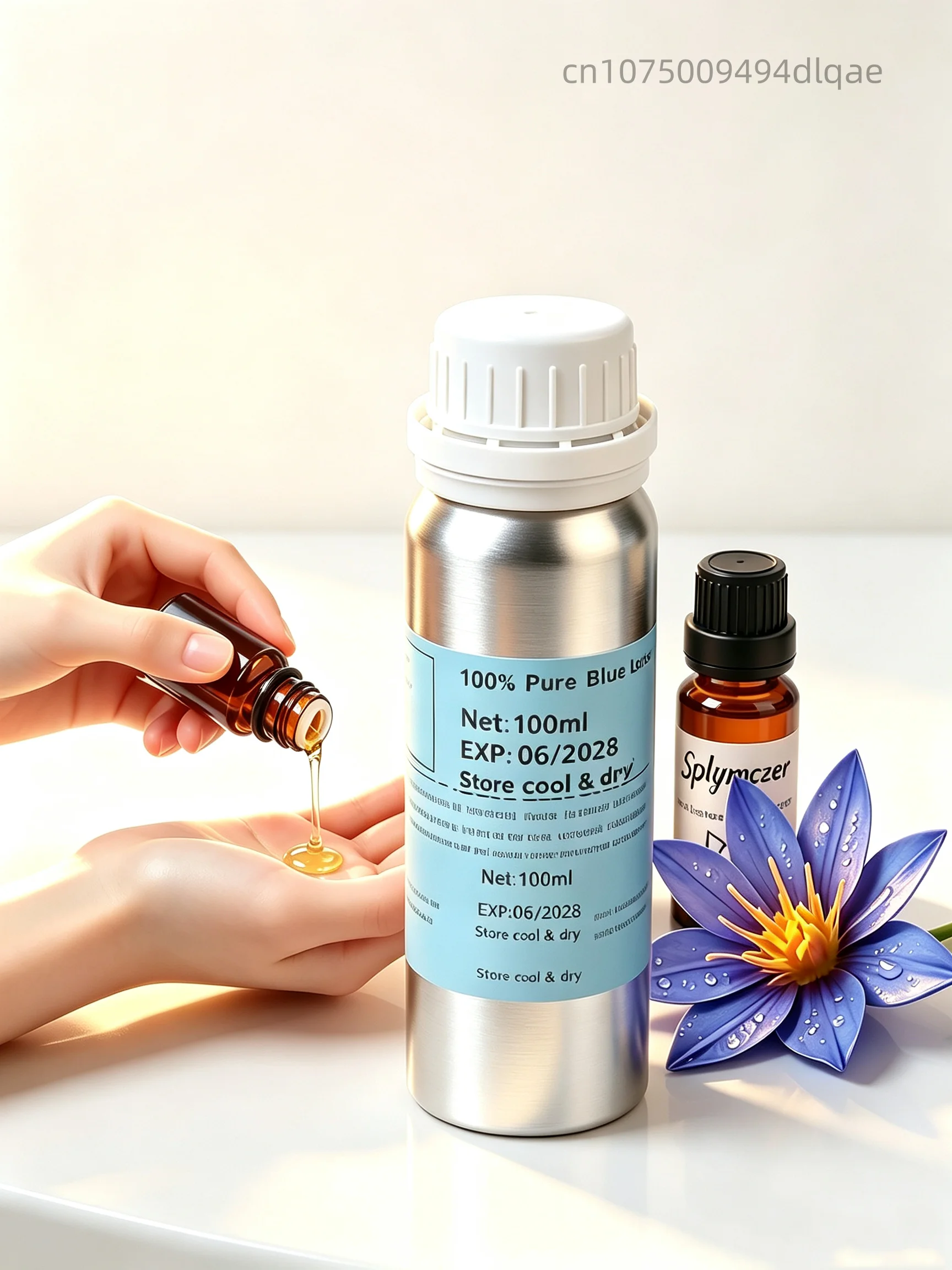 Natural Blue Lotus Reed Diffuser Oil - Relaxing Sleep Enhancer Long Lasting Scent for Home Meditation