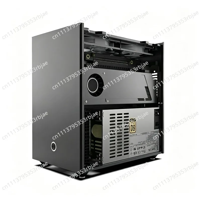 In Stock Spot Lzmod Mini A24-V6 2.0 Dual-slot Semi-high Single Display 1u Power Supply Itx Chassis 5.38 Liters