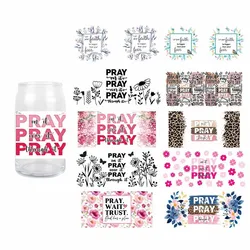 Christ UV DTF Pray Transfer Sticker Wraps Cup 3D Waterproof Durable Decals DIY Design Custom Sticker