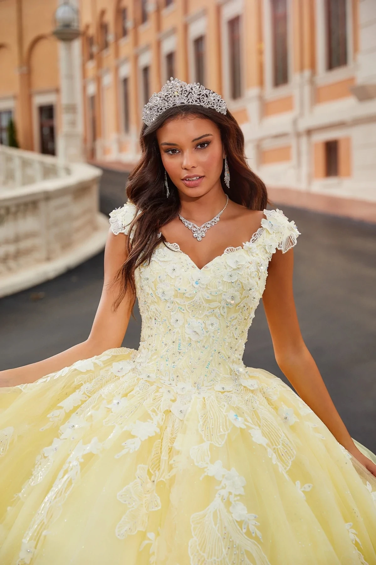 Vestidos amarillos de quinceañera, Charro, vestido de baile, Mangas de casquillo, apliques de tul, dulces, cubanos, 15 años