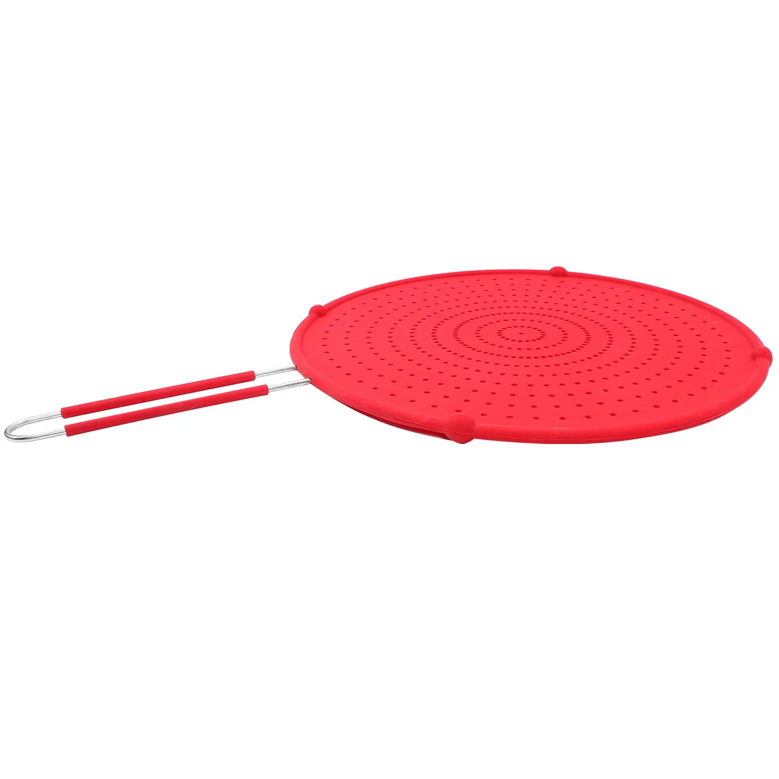 1Pcs Oil Splashing Guard Pot Cover High Quality Silicone Frying Pan Lid Long Handle Kitchen Cooking Tool Prevent Scalding Oil