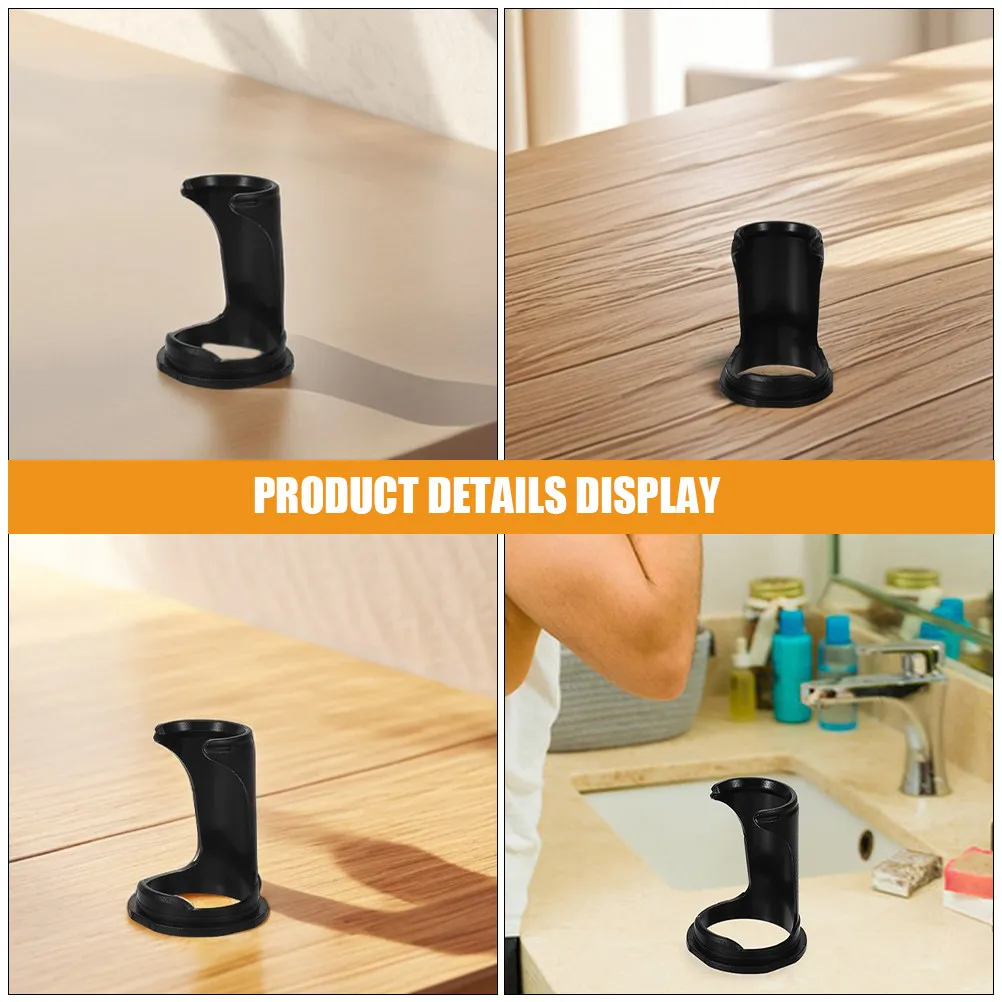 Picture 4: 2Pcs Portable Plastic Beard Grooming Brush Holder Shaving Tool Stand Desktop Razor Rack Space Saving Shave Brush Organizer