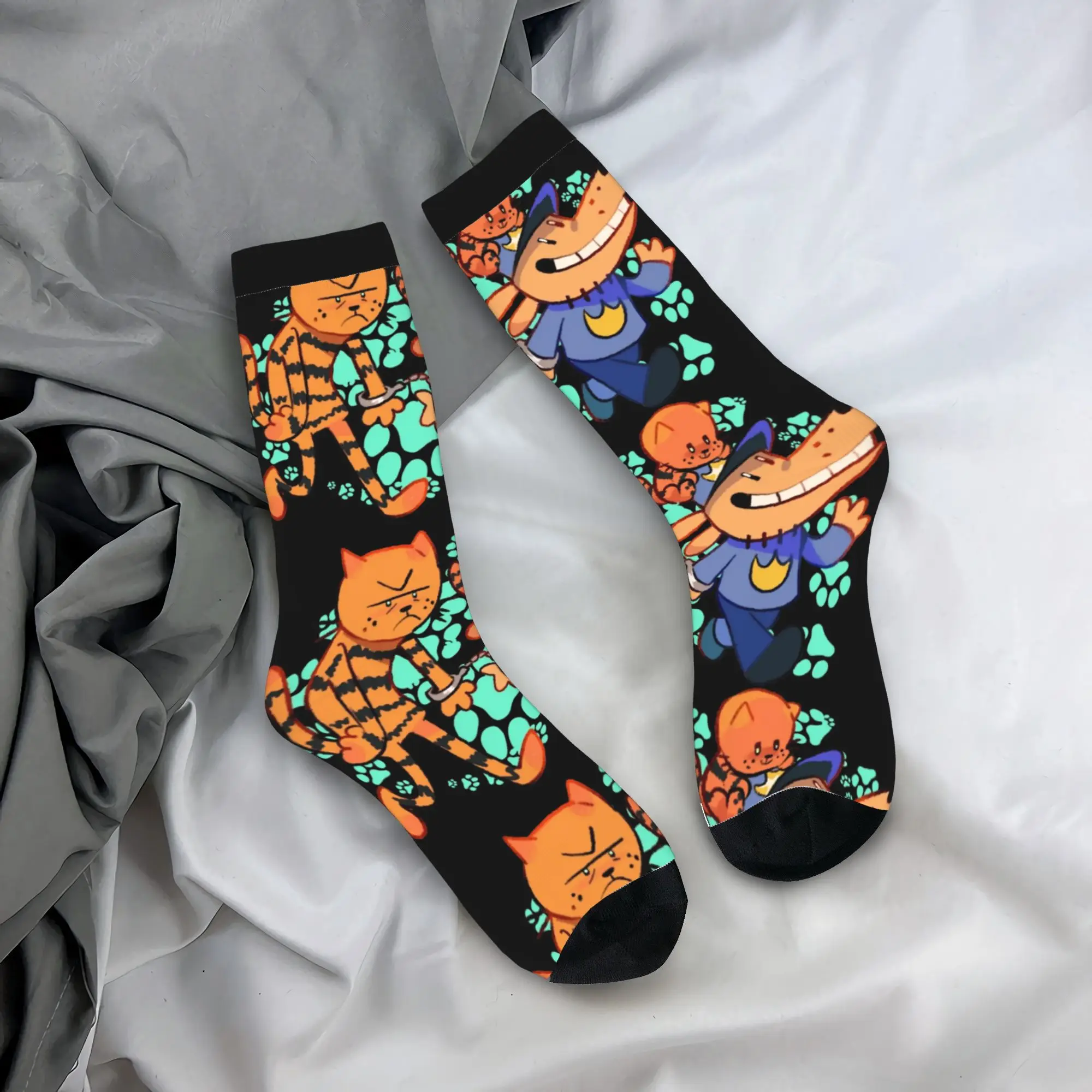 

Dog Man Dog Man and Li l Petey Stockings Gothic Socks Adults Men Comfortable Socks Spring Climbing Pattern Anti-Slip Socks