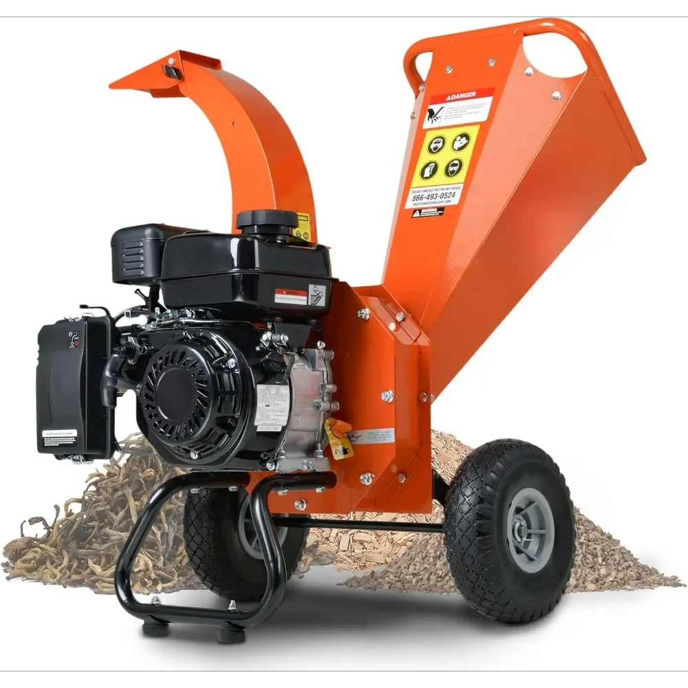 

Wood Chipper Shredder Mulcher Heavy Duty 7HP Compact Design 3" Inch Max Cutting Capacity