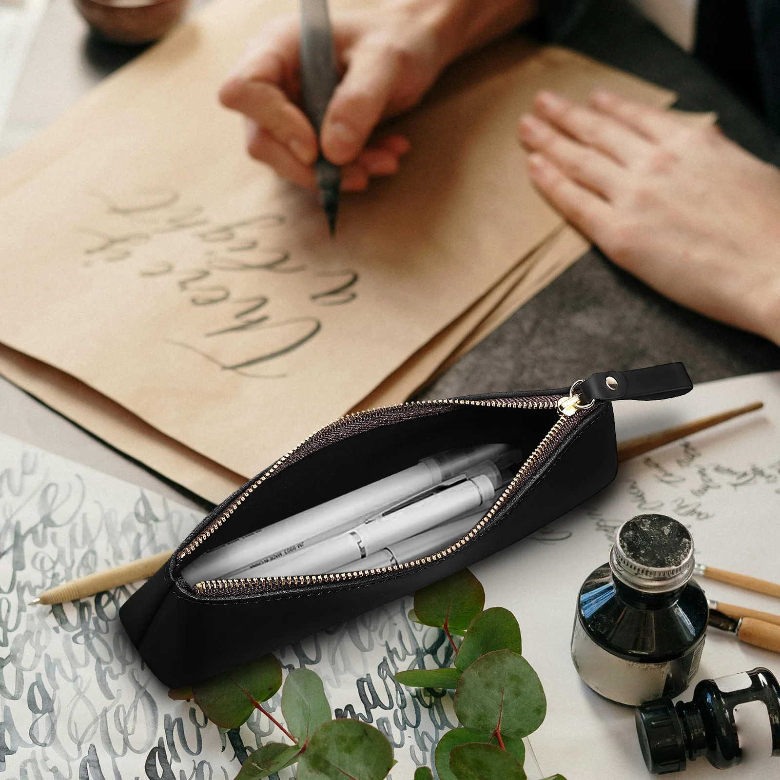 

Pencil Case Small Handmade Pen Pouch For Stationery Storage Travel School Office Organizer Slim Holder Bag