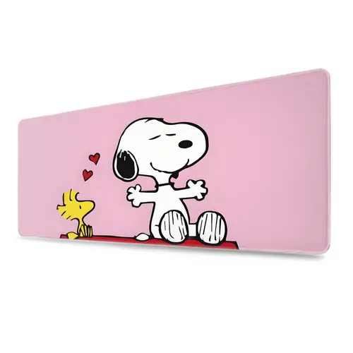 Imagen 2 del producto Alfombrilla de ratón XXL personalizada grande de Snoopy Cute Girl, alfombrilla de escritorio de estudio de oficina creativa de dibujos animados de Anime, alfombrilla antideslizante de goma de alta calidad