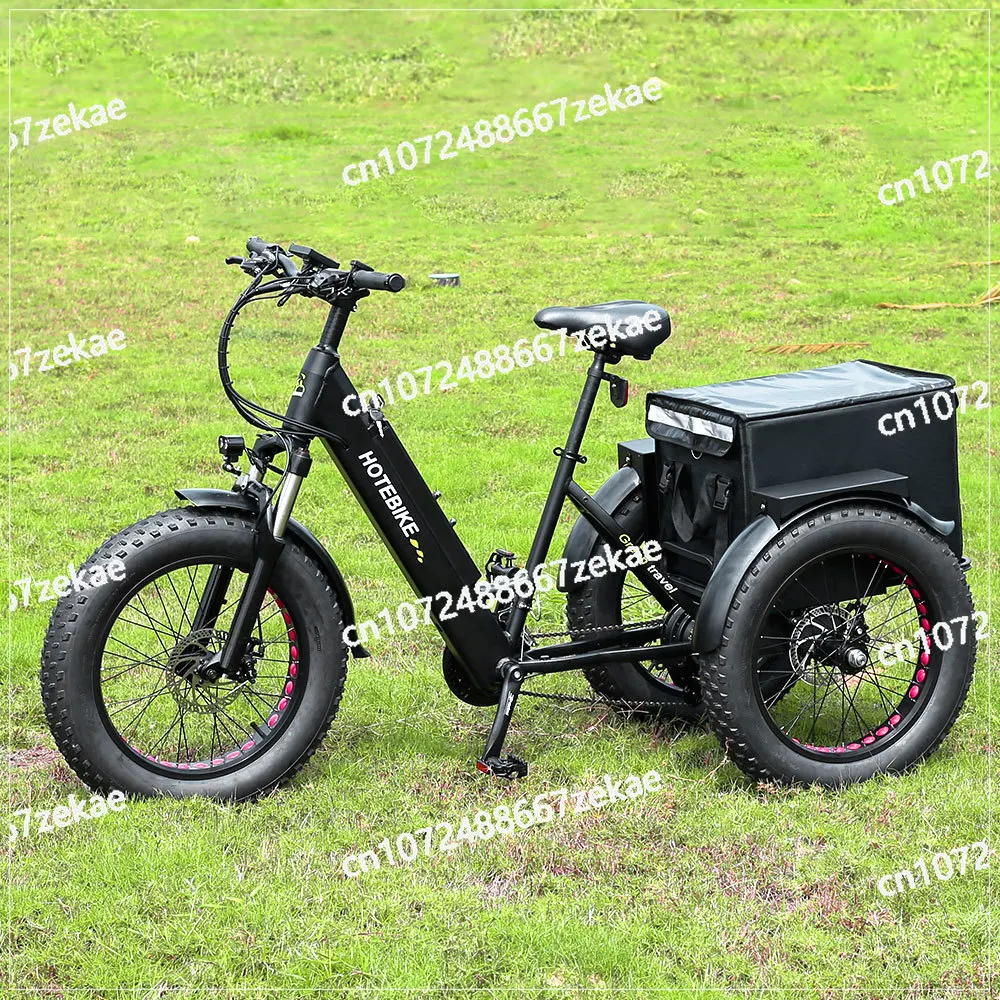 Electric Delivery Tricycle 20*4.0 Inch Fat Tire High Speed Electric Tricycles 36V350W Cargo Tricycle Electric/3 Wheel Ebike